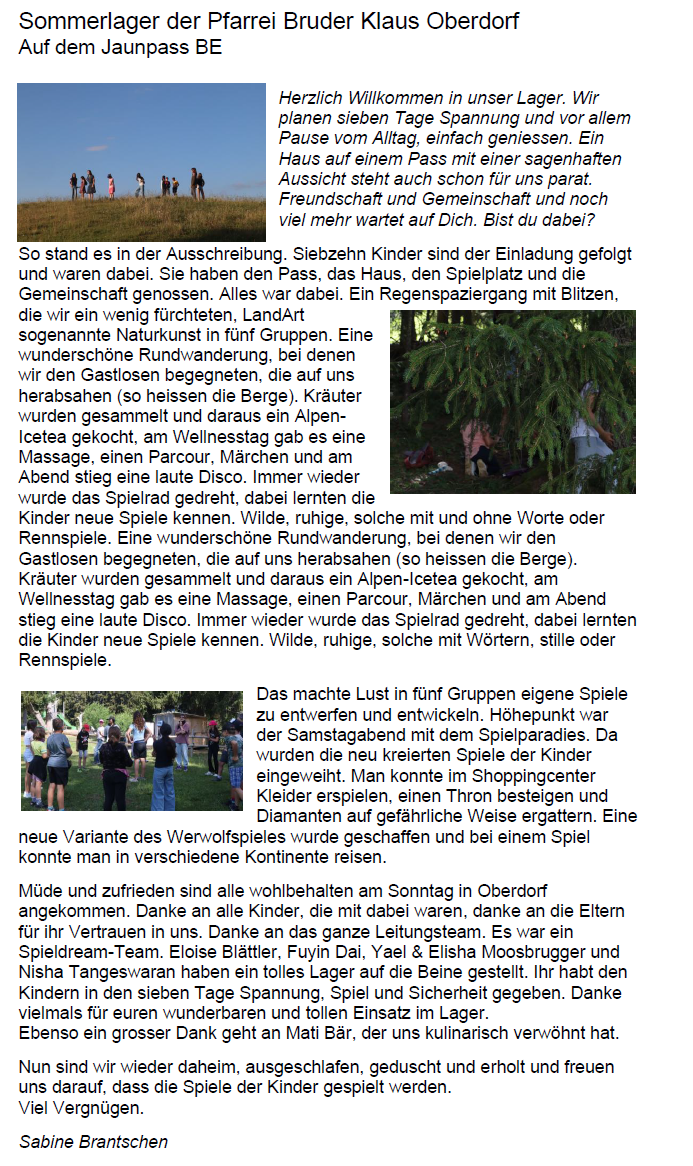 SOLA Bericht